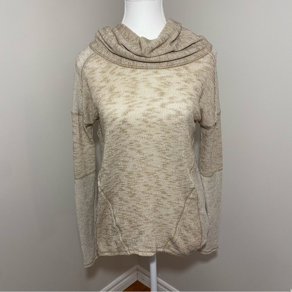 We The Free Tan Cowl Neck Sweater xsmall - Picture 2 of 12